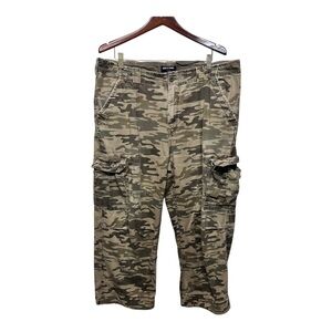 Y2K Cotton Camo Cargo Wide-Leg Pants 40x26